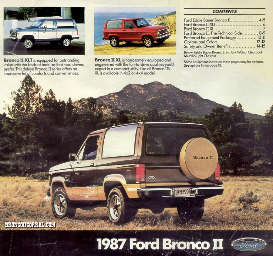 FORD TIMES '87 BRONCO SPECIAL 1987 FORD BRONCO BROCHURE / CATALOG HUGE 18 p