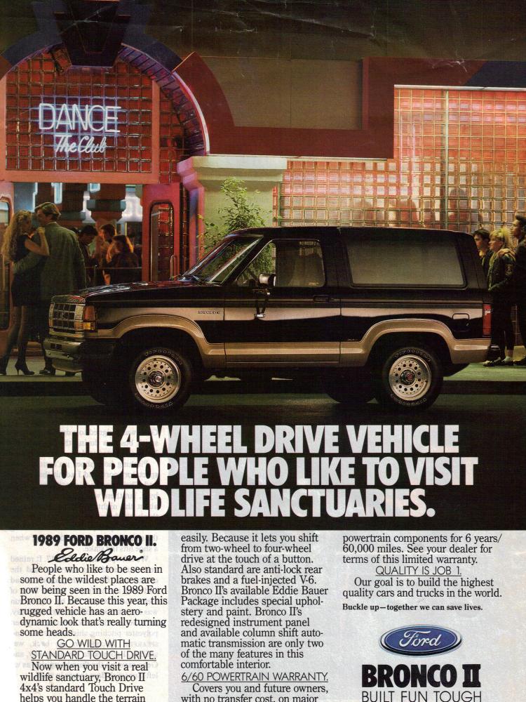 1984 Ford Bronco II great outdoors Classic Vintage Advertisement Ad D03 