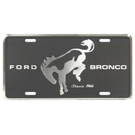 Ford Bronco Metal License Plate 6×12 with Black Background