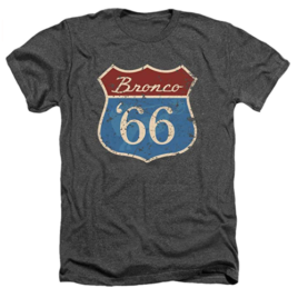 Ford Bronco Route 66 Bronco Unisex Adult Heather T Shirt