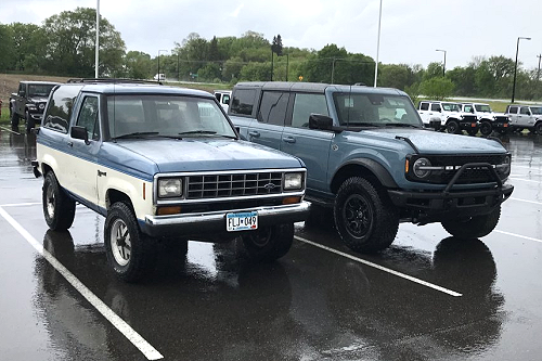 2021 Ford Bronco vs 1988 Ford Bronco II