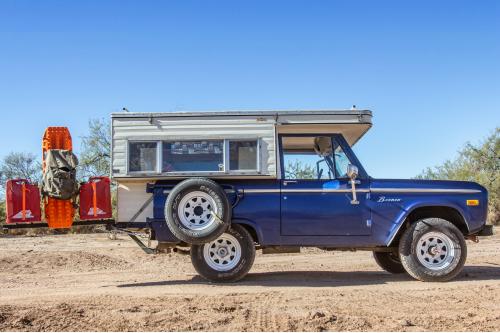 1967 Ford Bronco With A Four Wheel Camper